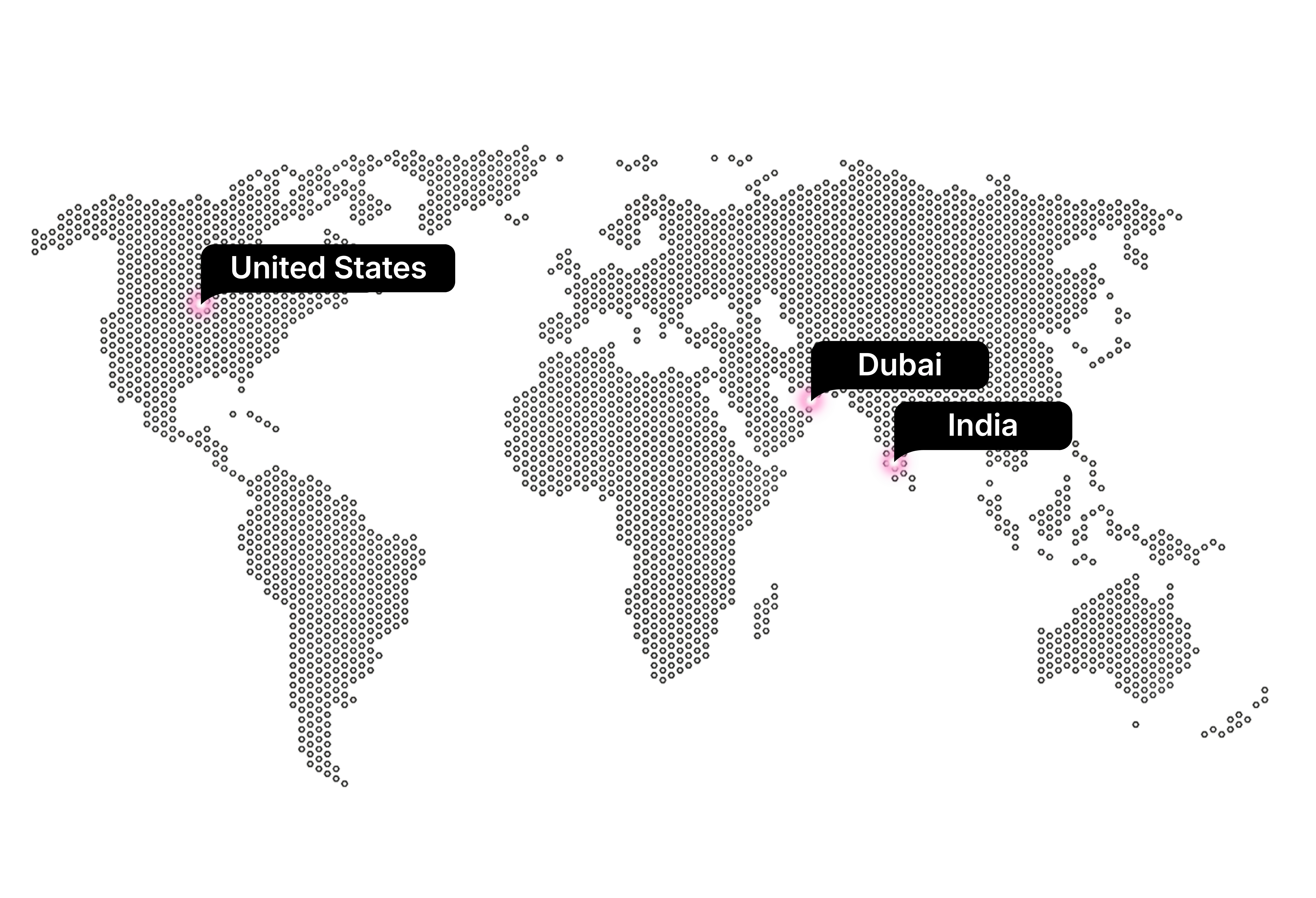 Traveltekpro global footprint map showing regions served